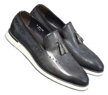 Load image into Gallery viewer, CAVANELI Gray Rebel Loafers