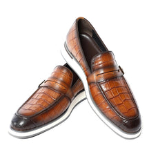 Load image into Gallery viewer, CAVANELI LOAFERS CROC EMBOSS STYLE