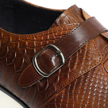 Load image into Gallery viewer, CAVANELI CROC SINGLE BUCKLE LOAFERS
