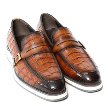 Load image into Gallery viewer, CAVANELI LOAFERS CROC EMBOSS STYLE
