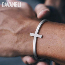 Load image into Gallery viewer, CAVANELI CROSS NARROW BRACELET
