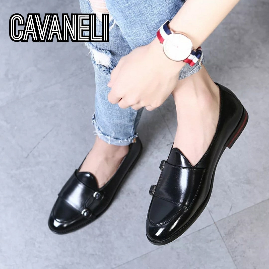 CAVANELI MONK DOUBLE  STRAP SHOES