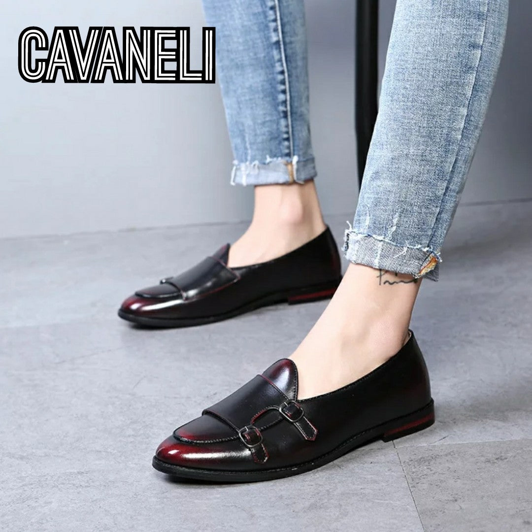CAVANELI MONK DOUBLE  STRAP SHOES