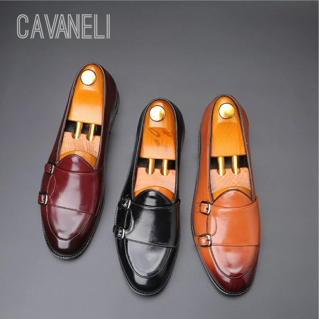 CAVANELI DOUBLE MONK STRAP SHOES